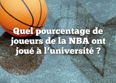 Quel pourcentage de joueurs de la NBA ont joué à l’université ?